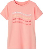 Name it t-shirt meisjes - roze - NKFfulina - maat 158/164