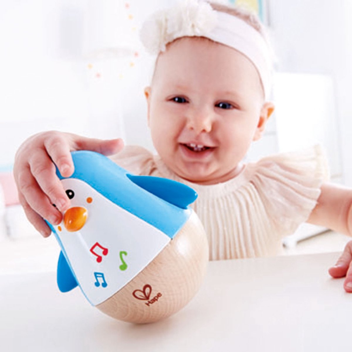 Hape Pinguin Muzikale Wiebelaar - Sensorisch Babyspeelgoed vanaf 6 Maanden — afbeelding 2