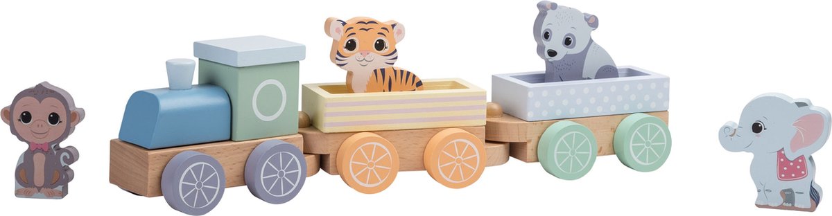 Jouéco Treinset the wildies family hout — afbeelding 3