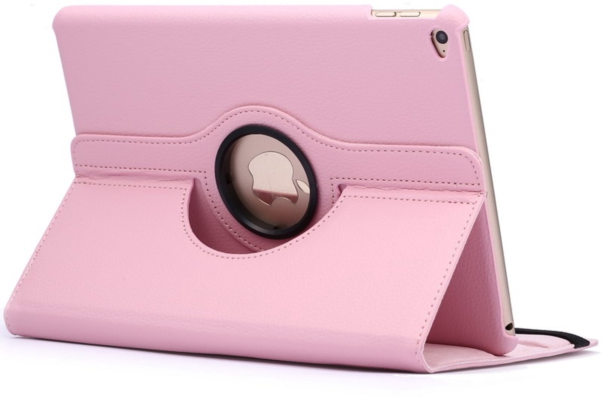 Mobigear Tablethoes geschikt voor Apple iPad Air 2 (2014) Hoes | Mobigear DuoStand Draaibare Bookcase - Roze