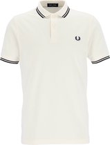 Fred Perry M3600 polo twin tipped shirt - heren polo - Ecru / Dark Graphite / Dark Graphite -  Maat: S