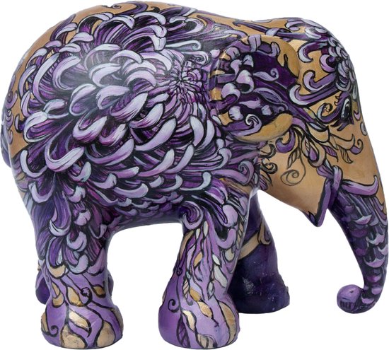 Elephant Parade - Flowers of Passion - Handgemaakt Olifanten Beeldje - 15cm