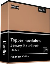 Livello Hoeslaken Topper Jersey Excellent Caramel 250 gr 80x200 t/m 100x220
