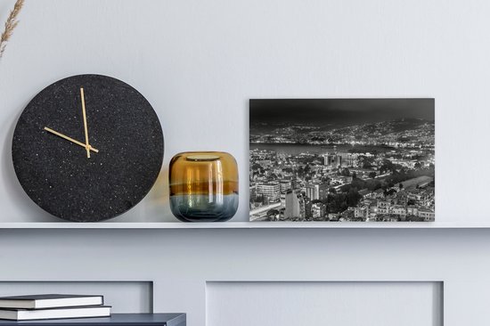 Peinture sur toile Photo du soir de Beyrouth au Liban - noir et blanc - 30x20 cm - Décoration murale Art