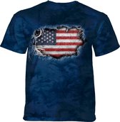 T-shirt Tear Thru Flag Blue
