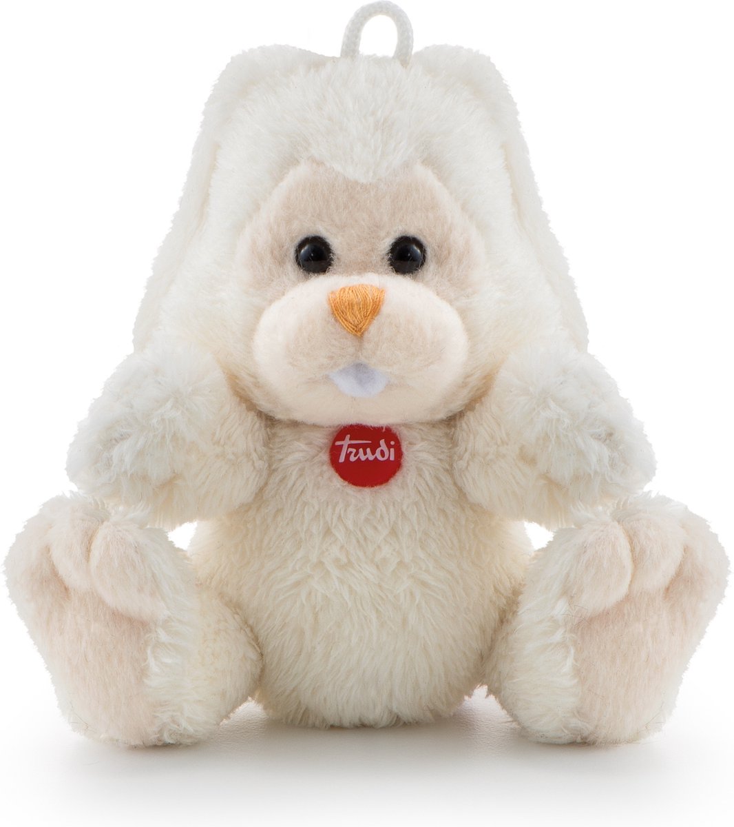 Trudi - Sweet Collection Knuffel Konijn Virgilio 9 cm - Handgemaakt in Italie - Zacht pluche - Knuffeldier voor jongens en meisjes - Wit - 10x9x5 cm maat XXS
