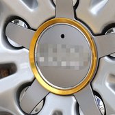 4 stks auto aluminium wielnaaf deroratie ring voor audi (goud)