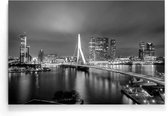 Walljar - Rotterdam Skyline II - Zwart wit poster