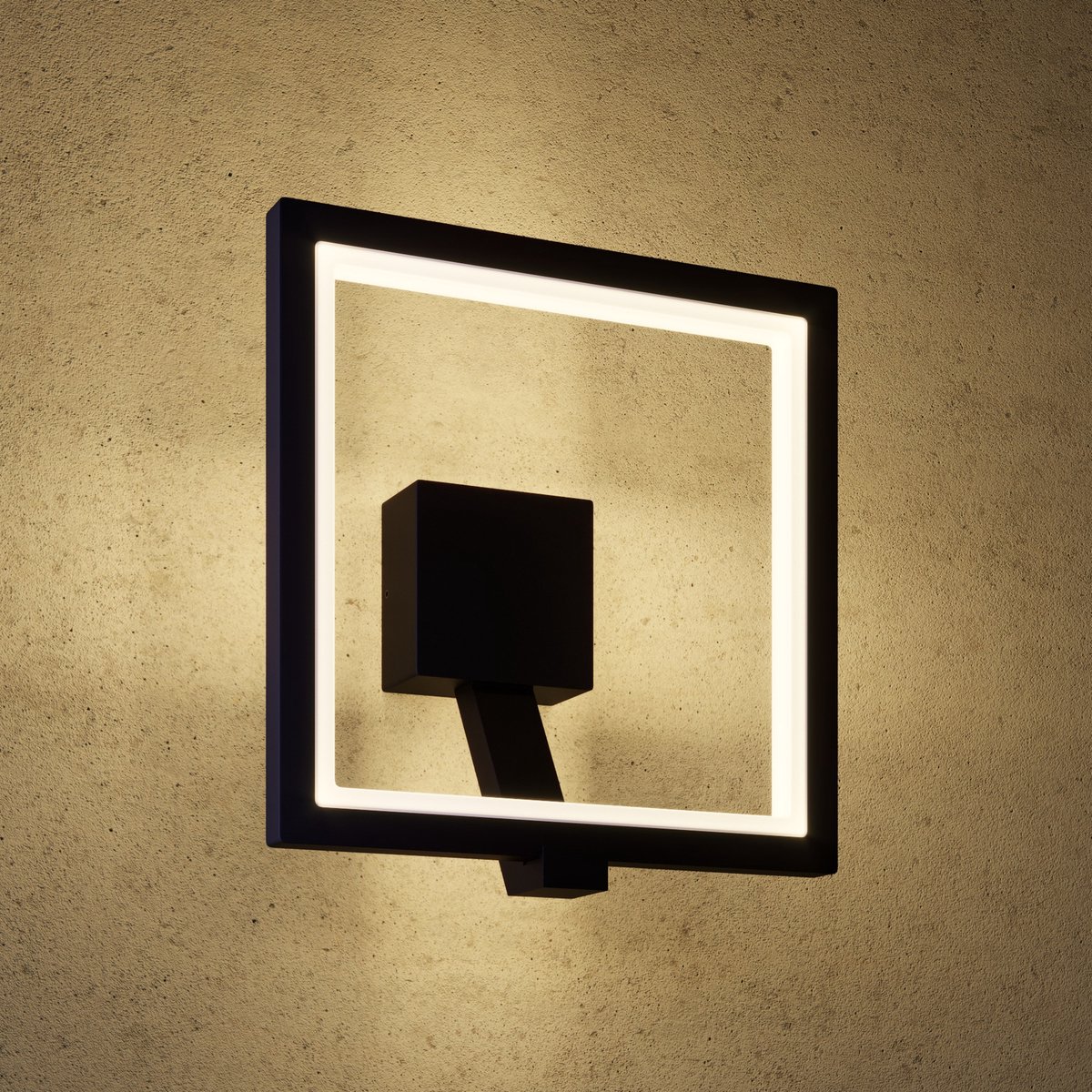 Lucande LED wandlamp buiten 1licht aluminium polycarbonaat H: 31.5 cm grafietgrijs Inclusief lichtbron