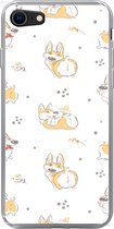 Telefoonhoesje Geschikt voor iPhone SE 2020 hoesje - Patroon - Corgi - Hond - Jongens - Meisjes - Kinderen - Kindje - Siliconen Telefoonhoesje