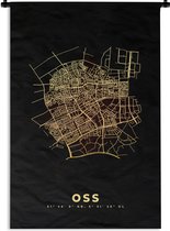 Tapisserie - Tapisserie - Oss - Or - Carte - Carte - Plan de la ville - 90x135 cm - Tapisserie