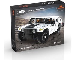 Cada Humvee Off-Road Vehicle 1:12 (gemotoriseerd) - Hummer, leger, legervoertuig - Cada C61027W - Compatible met de bekende merken - Motoren, accu, afstandsbediening - 1380 onderdelen