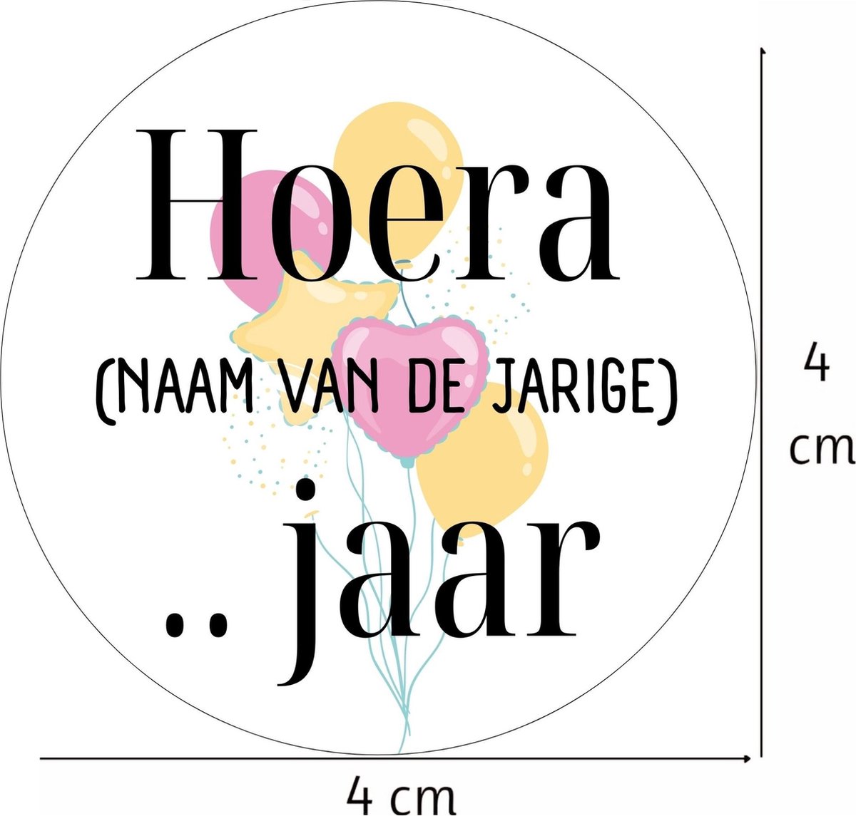20 x Gepersonaliseerde Stickers Verjaardag | Kinderfeest Traktatie | Eigen Naam Op Traktatiestickers Laten Drukken | Leeftijd | 40 mm Rond — afbeelding 5