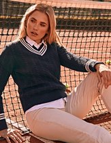 Steppin' Out Vrouwen Trui Steppin' Out Lente/Zomer 2022 Trui Lady Cricket Sweater Vrouwen - Regular Fit - Katoen - Blauw (L) Blauw Katoen Maat: L