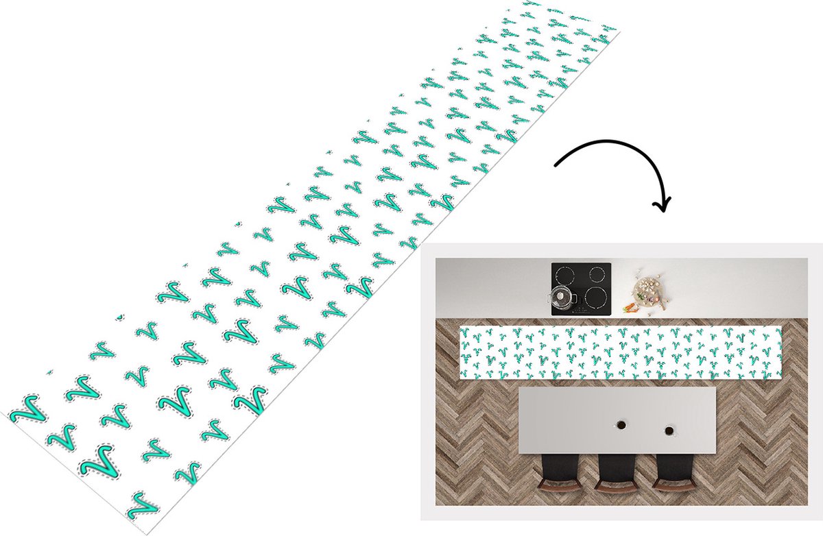 KitchenYeah Keukenloper - Keukenmat - Ram - Zodiac - Design - Keuken vloerkleed Multicolor
