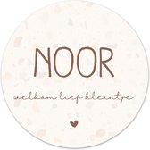 Geboorte raamsticker terrazzo Ø 80 cm / Nee dankjewel