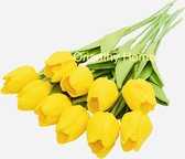 Orianthy- Tulpen boeket -Tulpen- Tulpen Geel - kunstof bloem-