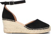 VIA VAI Flora Braid Espadrilles - Zomer Schoenen - Dames - Zwart - Maat 40