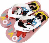 teenslippers Minnie Mouse meisjes rubber roze/wit mt 34