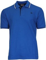 sportpolo Pique Tipped heren blauw maat S