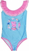 badpak Peppa Pig meisjes polyester lichtblauw maat 4 jaar