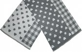 sjaal Geruit dames 180 x 63 cm polyester/viscose grijs