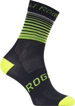 Rogelli Cycling Sock Hero - Noir / Jaune Fluor - Taille 36/39
