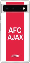 6F hoesje - geschikt voor Google Pixel 6 -  Transparant TPU Case - AFC Ajax - met opdruk #ffffff