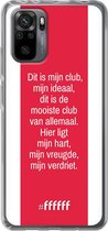 6F hoesje - geschikt voor Xiaomi Redmi Note 10 Pro -  Transparant TPU Case - AFC Ajax Dit Is Mijn Club #ffffff