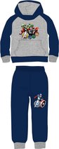 Marvel Avengers set joggingpak - trainingspak - vrijetijdspak - hoodie + Broek - blauw/grijs - 128 cm - 8 Jaar