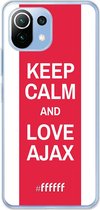 6F hoesje - geschikt voor Xiaomi Mi 11 Lite -  Transparant TPU Case - AFC Ajax Keep Calm #ffffff