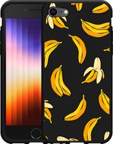 iPhone SE 2022 Hoesje Zwart Banana - Designed by Cazy