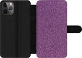 Bookcase Geschikt voor iPhone 11 Pro telefoonhoesje - Glitter - Roze - Design - Abstract - Met vakjes - Wallet case met magneetsluiting
