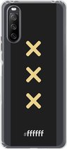 6F hoesje - geschikt voor Sony Xperia 10 III -  Transparant TPU Case - Ajax Europees Uitshirt 2020-2021 #ffffff