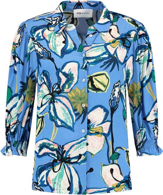 Blouses lange mouw blauw POM Amsterdam