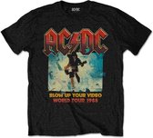 AC/DC Kinder Tshirt -Kids tm 8 jaar- Blow Up Your Video Zwart