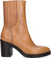 VIA VAI Taara Sid Enkellaarsjes - Enkelboots met rits - Dames - Camel - Maat 36