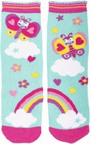sokken Magisch junior katoen blauw/roze mt 26-36