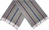 sjaal Gestreept dames 180 x 65 cm viscose/polyester grijs