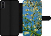 Bookcase Geschikt voor iPhone XS Max telefoonhoesje - Amandelbloesem - Vincent van Gogh - Met vakjes - Wallet case met magneetsluiting