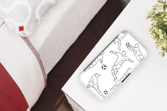 Etui pour iPhone 7 Bookcase - Une illustration de joueurs dans différentes positions - Garçon - Fille - Enfants - Avec poches - Etui portefeuille avec fermeture magnétique