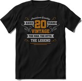 20 Jaar Legend - Feest kado T-Shirt Heren / Dames - Zilver / Goud - Perfect Verjaardag Cadeau Shirt - grappige Spreuken, Zinnen en Teksten. Maat M