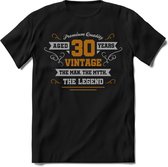 30 Jaar Legend - Feest kado T-Shirt Heren / Dames - Zilver / Goud - Perfect Verjaardag Cadeau Shirt - grappige Spreuken, Zinnen en Teksten. Maat XL