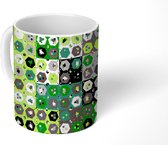Mok - Koffiemok - Hexagon - Stippen - Sterren - Patronen - Mokken - 350 ML - Beker - Koffiemokken - Theemok
