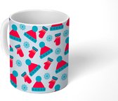 Mok - Koffiemok - Patronen - Kerst - Muts - Mokken - 350 ML - Beker - Koffiemokken - Theemok