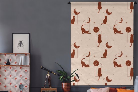 Tapisserie - Tapisserie - Chat - Etoiles - Motifs - 150x200 cm - Tapisserie