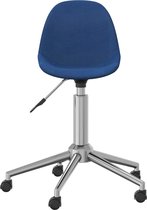 Eetkamerstoelen draaibaar 2 st stof blauw