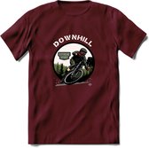 Downhill T-Shirt | Mountainbike Fiets Kleding | Dames / Heren / Unisex MTB shirt | Grappig Verjaardag Cadeau | Maat S