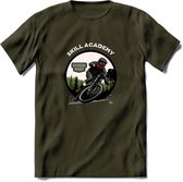 Skill Academy T-Shirt | Mountainbike Fiets Kleding | Dames / Heren / Unisex MTB shirt | Grappig Verjaardag Cadeau | Maat S