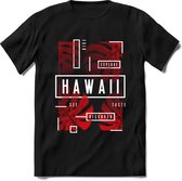 Hawaii Leafs | TSK Studio Zomer Kleding  T-Shirt | Rood | Heren / Dames | Perfect Strand Shirt Verjaardag Cadeau Maat S